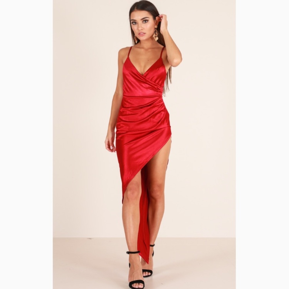 Red Satin Dress